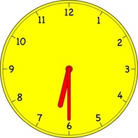 Wall Yellow Time Clock Analog