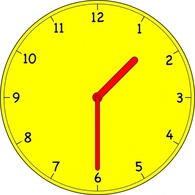 Objects - Wall Yellow Time Clock Analog 