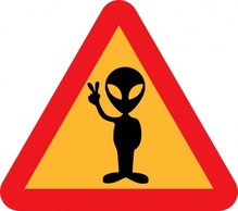 Warning For Aliens clip art Preview