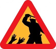 Human - Warning For Police Brutality clip art 