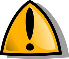 Warning Sign Orange Rounded clip art