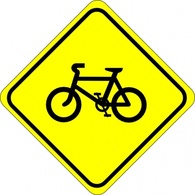 Transportation - Watch For Bicycles Sign clip art 