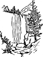 Nature - Water Fall clip art 