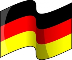 Signs & Symbols - Waving German Flag clip art 