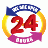 Sign - We Are Open 24 hours 