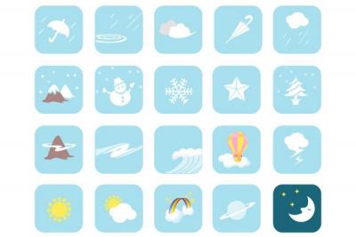 Weather Symbol Icons Preview