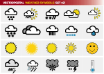 Weather Symbols Free Vector Set 