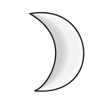 Nature - Weather Symbols: Moon (silver) 