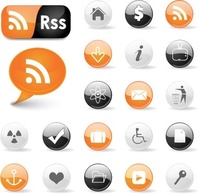 Web icons and RSS symbols Preview