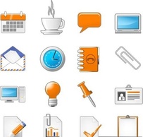 Web page or office theme icon set