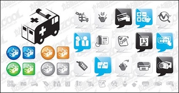 Web2.0 style icon vector material