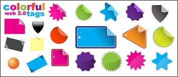 Elements - Web2.0 tag element vector material 