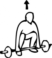 Weight Lifting Outline Sports clip art Preview