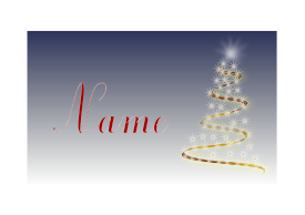 Holiday & Seasonal - Weihnachtskarte mit Name als Volage 