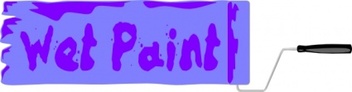 Wet Paint Sign clip art Preview