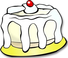 Food - White Cake clip art 