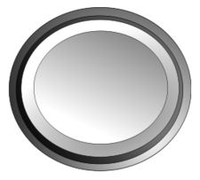 White circle button