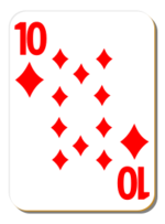 White deck: 10 of diamonds