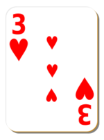 White deck: 3 of hearts