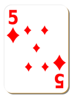 Business - White deck: 5 of diamonds 