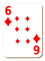 Business - White deck: 6 of diamonds 