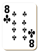 White deck: 8 of clubs