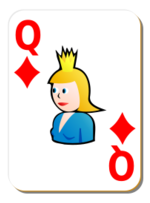 Business - White deck: Queen of diamonds 