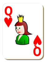 White deck: Queen of hearts