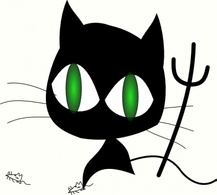 Animals - Wicked Cat clip art 