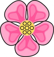 Flowers & Trees - Wild Rose clip art 