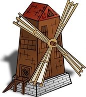 Maps - Windmill clip art 