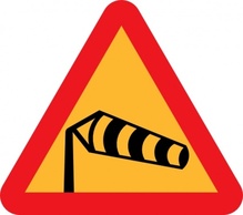 Windsock Pointing Right Sign clip art