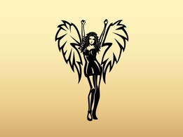 Winged Girl Vector Art