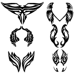 Wings Vectors Tribal Style