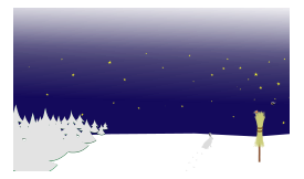 Winter night scene