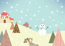 Backgrounds - Winter vector on mountain 