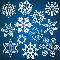 Winter Vector Snowflakes 