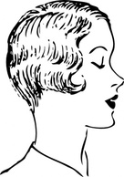 Human - Woman Fashion Haircut clip art 