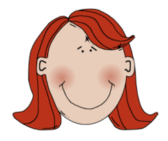 Human - Womans face with red hair 