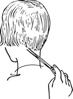 Human - Women Haircutting clip art 