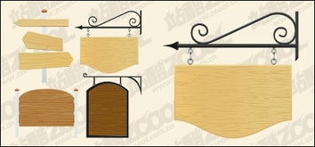 Objects - Wood signs vector 