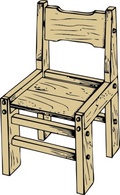 Objects - Wooden Chair clip art 