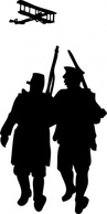 Objects - World War I Silhouette clip art 