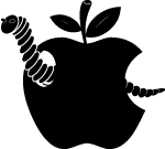 Worm In Apple Vector