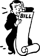 Worried About A Bill clip art