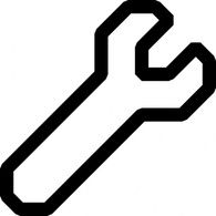 Icons - Wrench Outline Icon clip art 