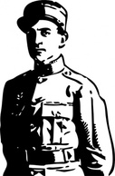 Military - Wwi Officer clip art 