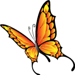 Yellow Butterfly Free Vector 