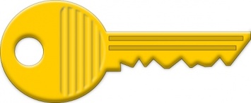 Yellow Key clip art 