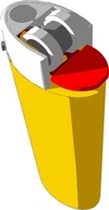 Objects - Yellow Lighter clip art 